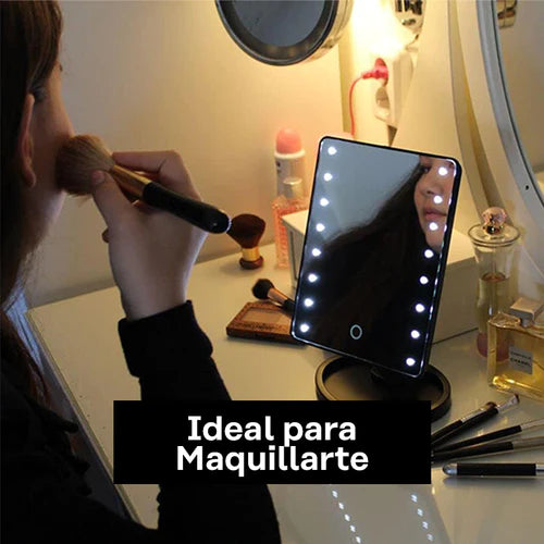 GlamMirror™ - Espejo de Mesa LED HD